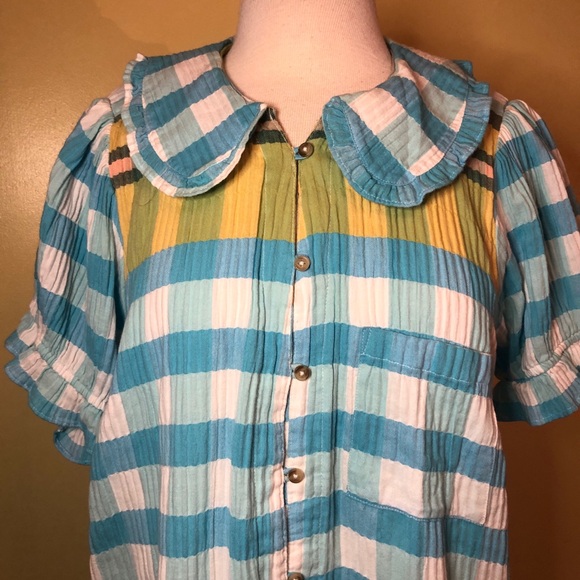 Pilcro Anthropologie The Keira Mini Shirtdress . NWOT 1X - Picture 5 of 12